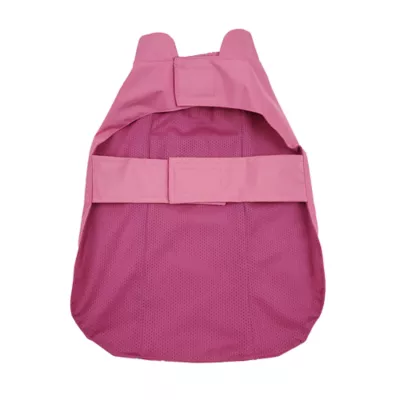 Hip Doggie Pink Hoodless Dog Raincoat with Lining - Image 2