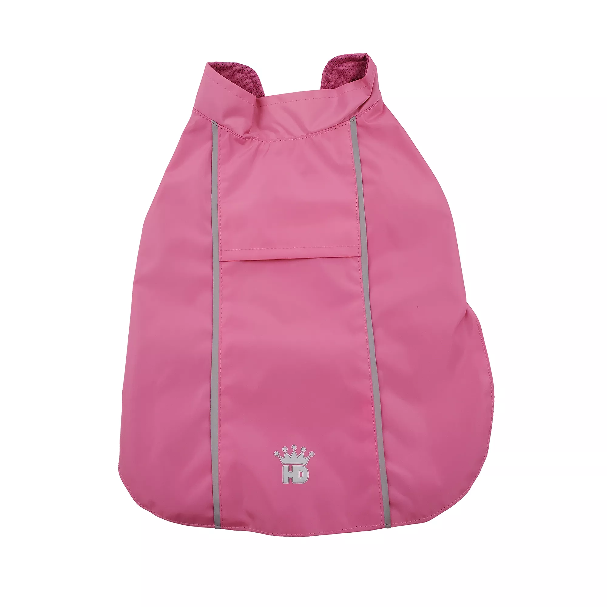 Hip Doggie Pink Hoodless Dog Raincoat with Lining