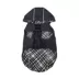 Hip Doggie Hooded Black & Tan Plaid Reversible Dog Raincoat image thumbnail 2