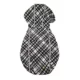 Product Hip Doggie Hooded Black & Tan Plaid Reversible Dog Raincoat