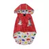 Hip Doggie Hooded Red & Umbrella Print Reversible Dog Raincoat image thumbnail 2
