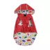 Hip Doggie Hooded Red & Umbrella Print Reversible Dog Raincoat image thumbnail 2