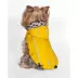 Hip Doggie Hooded Yellow & Duck Prink Reversible Dog Raincoat image thumbnail 5