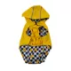 Product Hip Doggie Hooded Yellow & Duck Prink Reversible Dog Raincoat