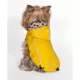 Product Hip Doggie Hooded Yellow & Duck Prink Reversible Dog Raincoat