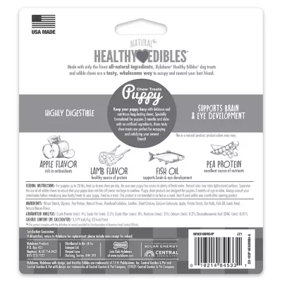 Product Nylabone Healthy Edibles Puppy Chew Dog Treats - Lamb & Apple