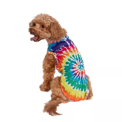 Product Hip Doggie Ivory Ella Pride Tie-Dyed Rainbow Dog Tank
