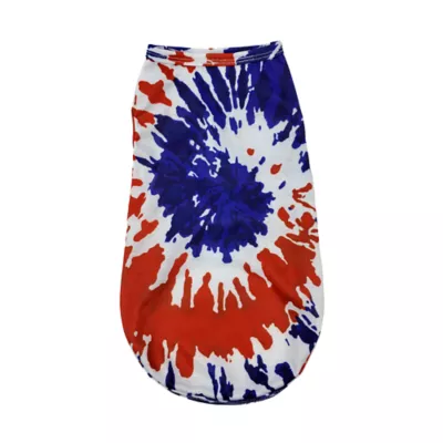 Product Hip Doggie Ivory Ella Americana Patriotic Tie-Dyed Patriotic Dog Tank