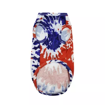 Product Hip Doggie Ivory Ella Americana Patriotic Tie-Dyed Patriotic Dog Tank