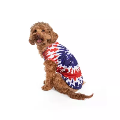 Product Hip Doggie Ivory Ella Americana Patriotic Tie-Dyed Patriotic Dog Tank