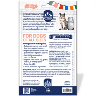 Product Himalayan Dog Chew Yogurt Sticks Soft Chew All Life Stage Dog Treats - Bacon