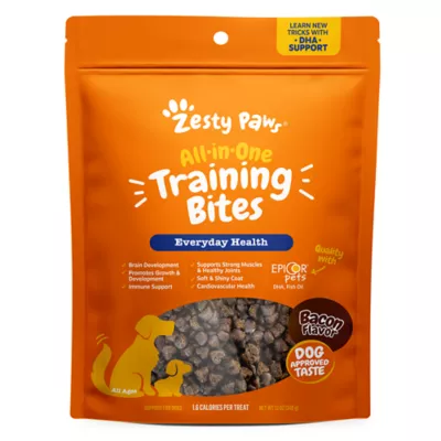 Product Zesty Paws All-In-One Training Bites All Life Stage Dog Training Treats - Bacon