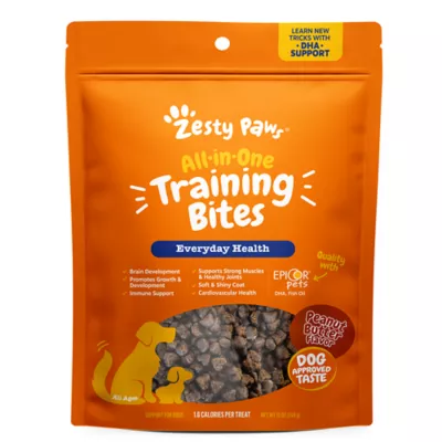 Product Zesty Paws All-In-One Training Bites All Life Stage Dog Training Treats - Peanut Butter