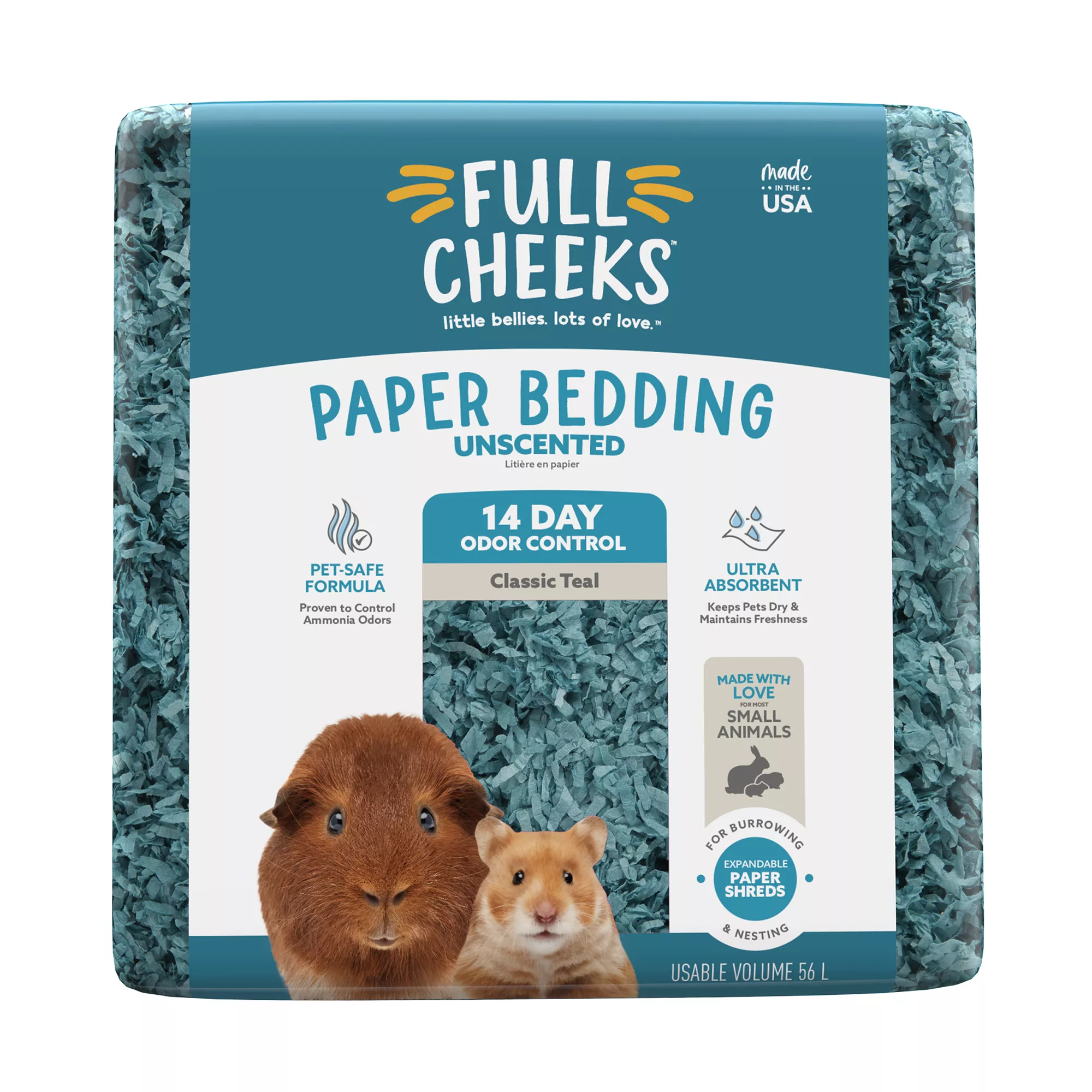 Full Cheeks&trade; Odor Control Small Pet Paper Bedding - Classic Teal