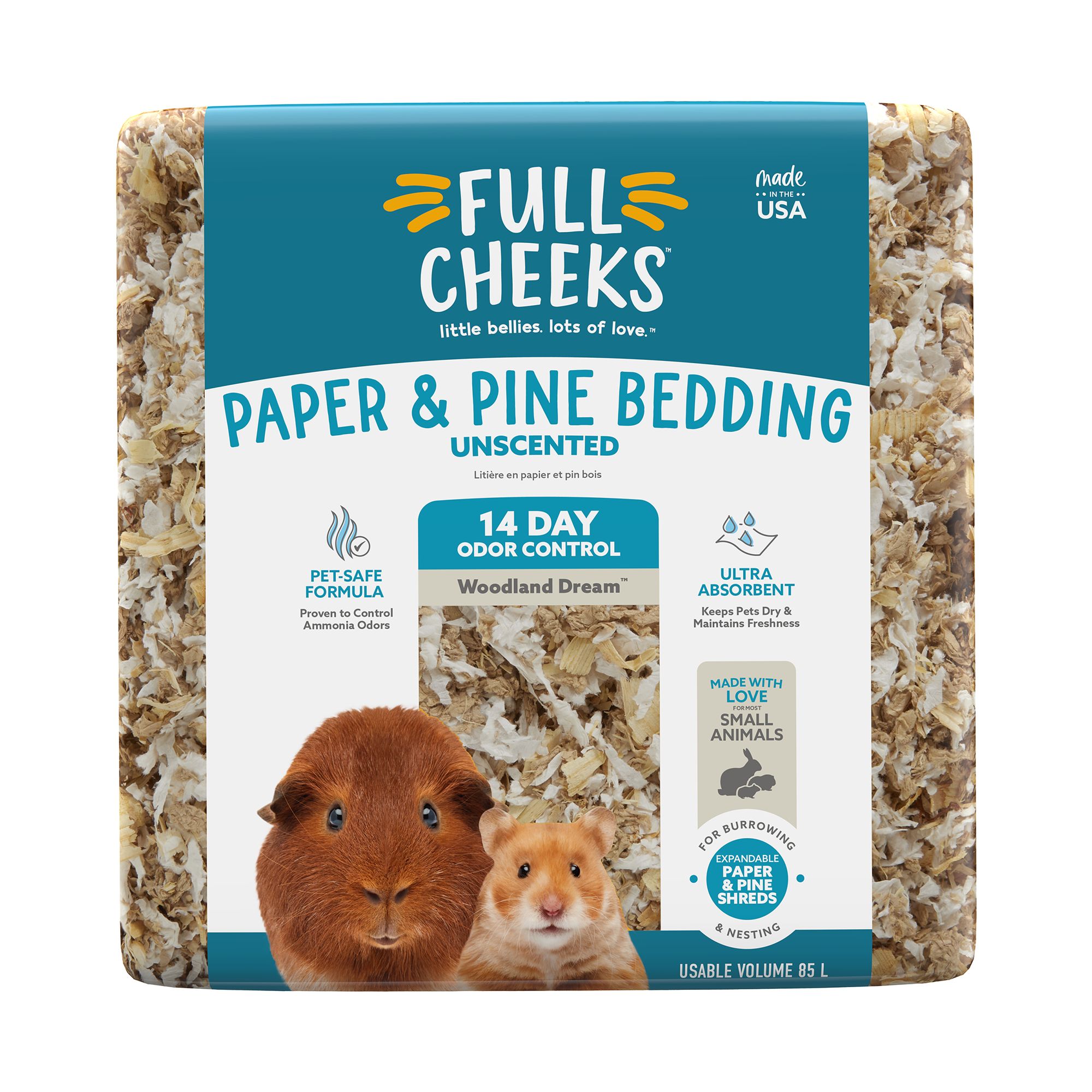 Full Cheeks&trade; Odor Control Small Pet Paper & Pine Bedding - Woodland Dream