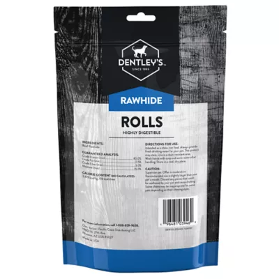 Product Dentley's Highly Digestable Rawhide Rolls 6 inch All Life Stage Dog Chew Treats - Natural