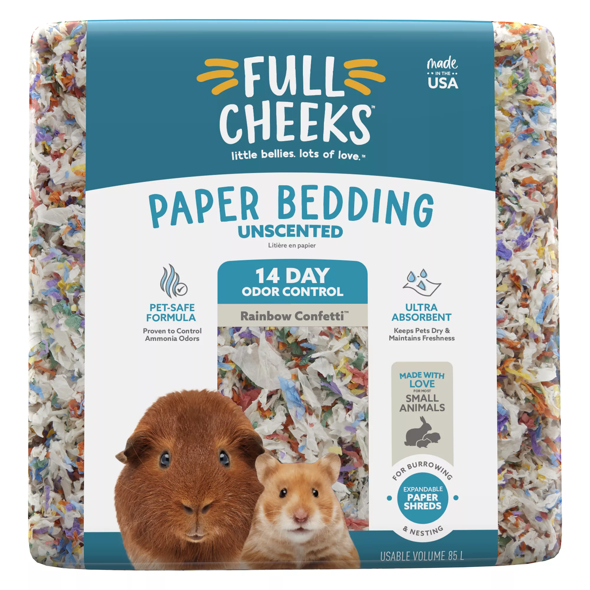 Full Cheeks&trade; Odor Control Small Pet Paper Bedding - Rainbow Confetti&trade;