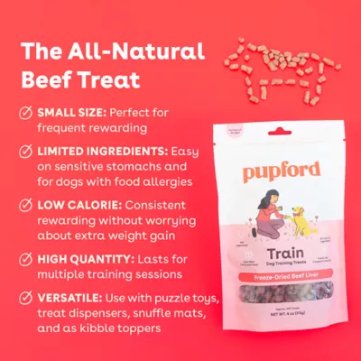 Product Pupford Freeze-Dried Dog Training Treat - Beef