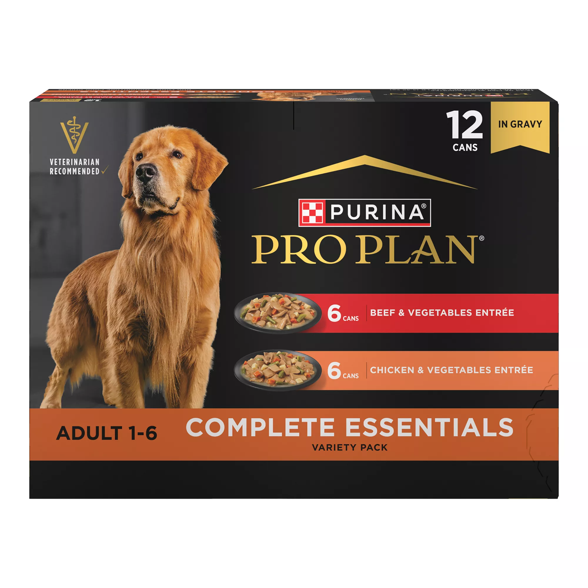 Purina Pro Plan Complete Essentials Variety Pack Adult Wet Dog Food - 13 oz, 12 Count