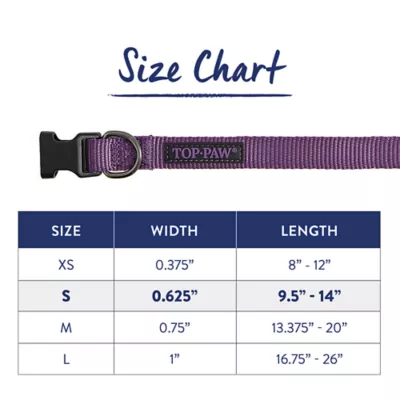 Top Paw® Gunmetal Nylon Dog Collar - Image 4