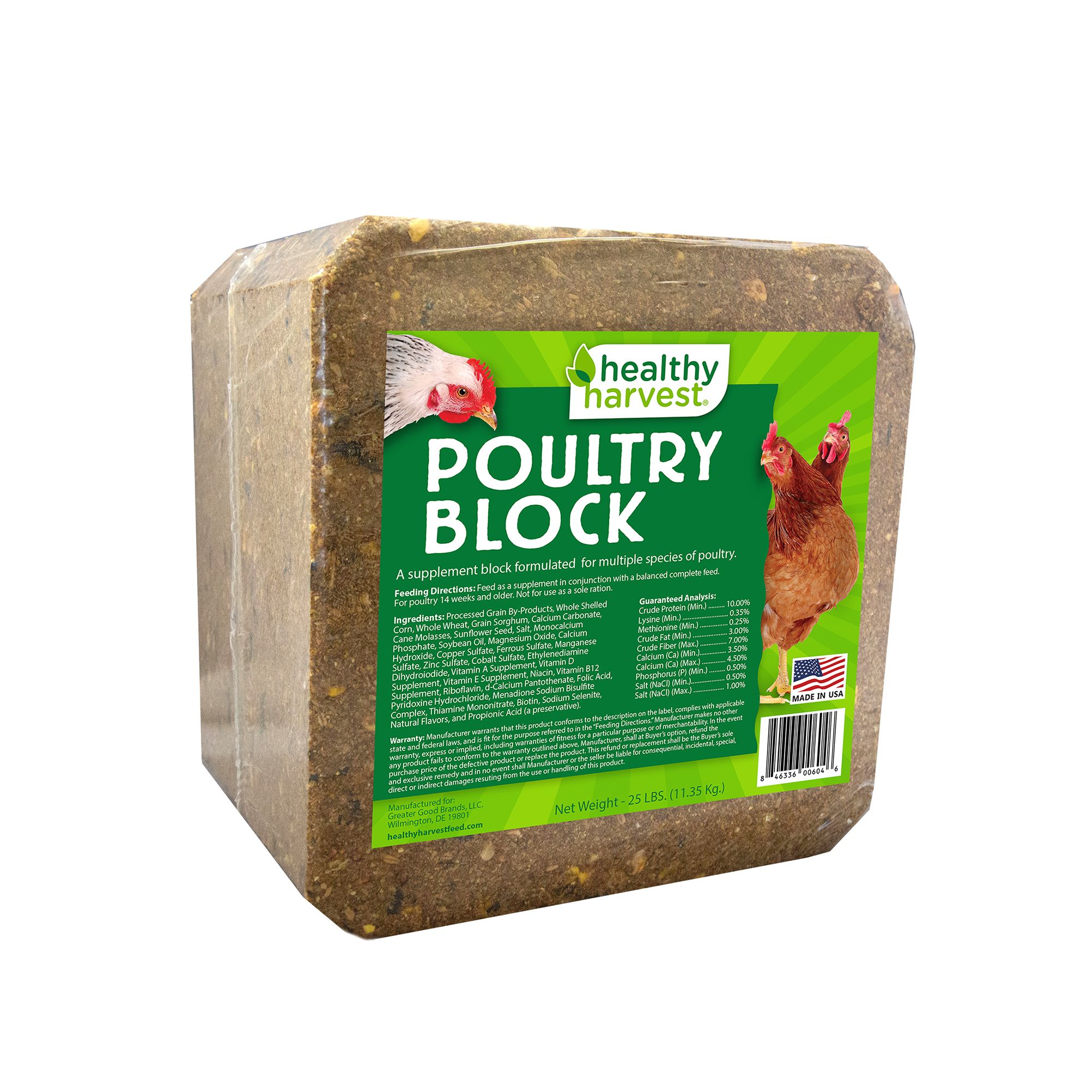 Healthy Harvest Poultry Block Supplement Farm Animal Feed