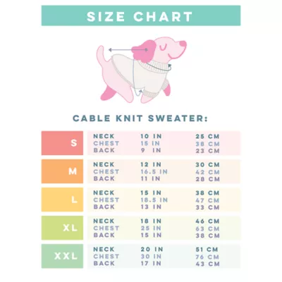 Sassy Woof Cable Knit Dog Sweater - Image 3