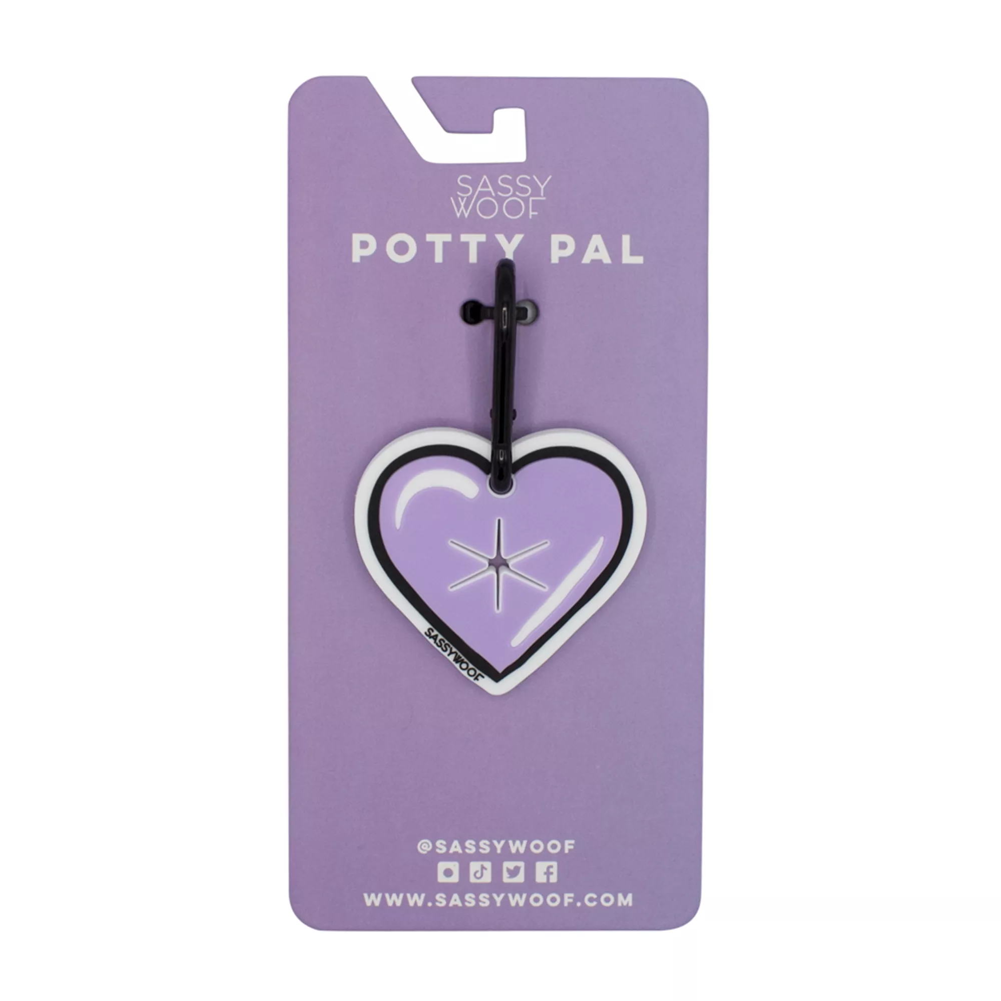 Sassy Woof Purple Heart Potty Pal Poop Bag Holder