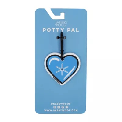 Product Sassy Woof Blue Heart Potty Pal Poop Bag Holder