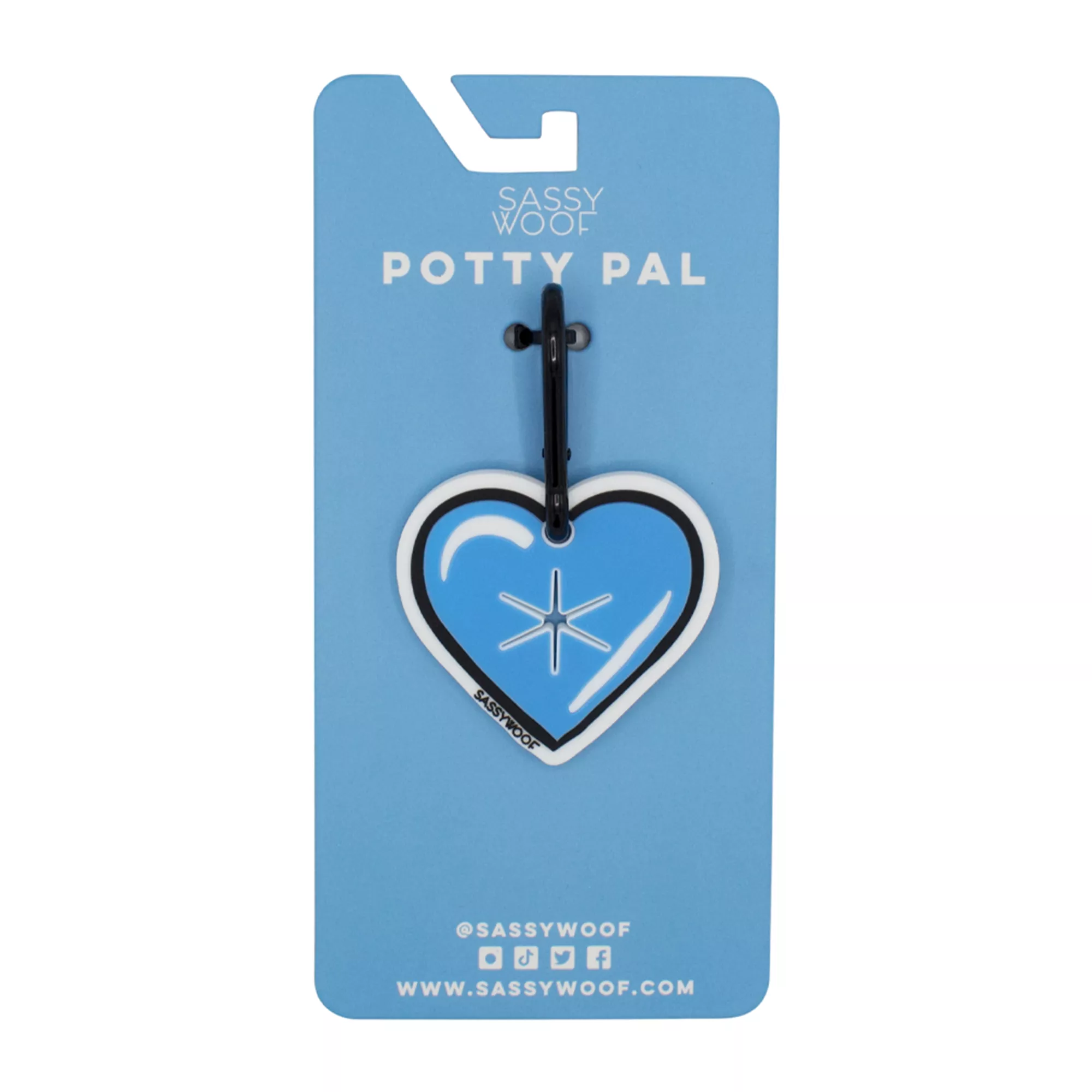 Sassy Woof Blue Heart Potty Pal Poop Bag Holder