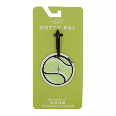 Product Sassy Woof Tennis Ball Potty Pal Poop Bag Holder