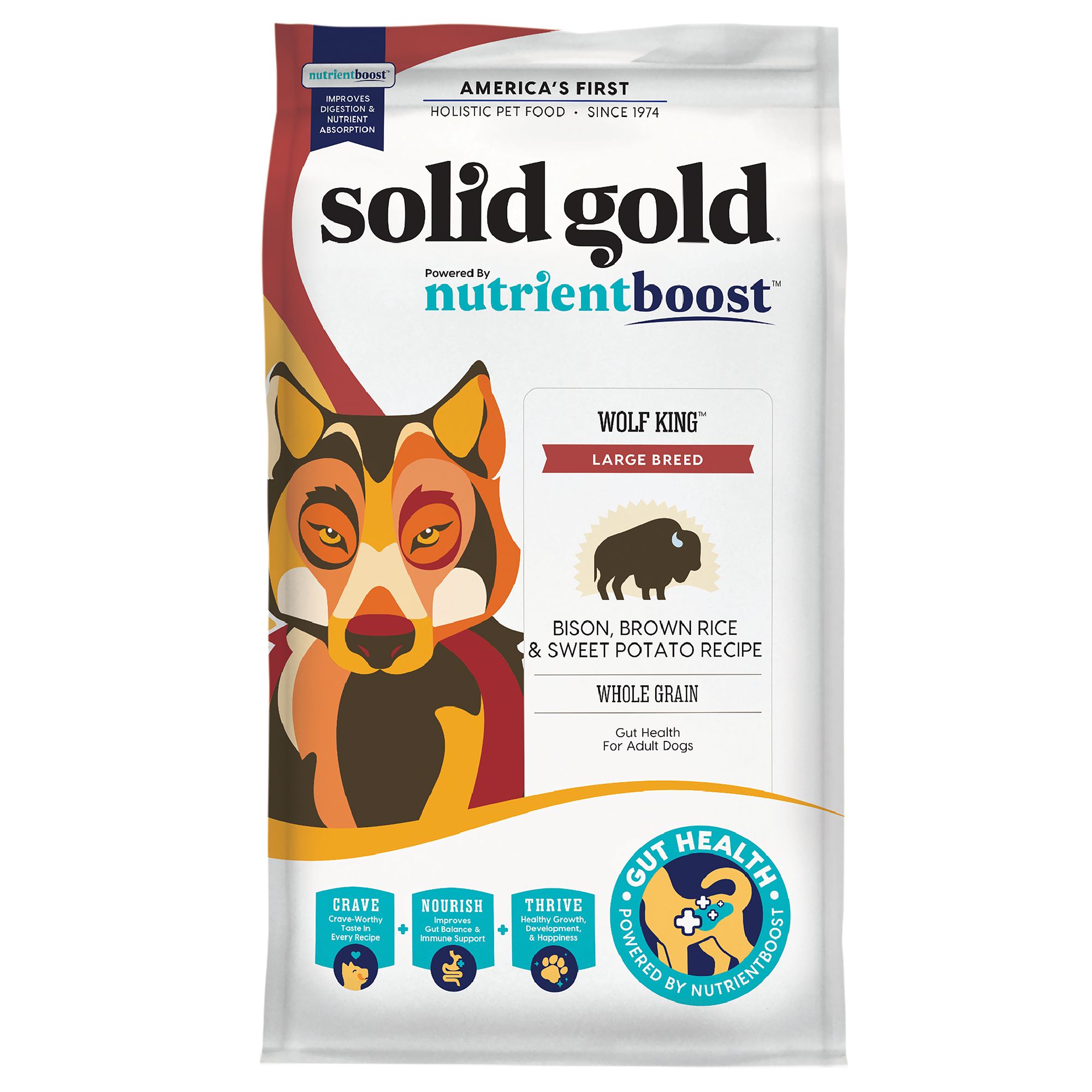 Solid Gold Nutrientboost Wolf King All Life Stage Dry Dog Food