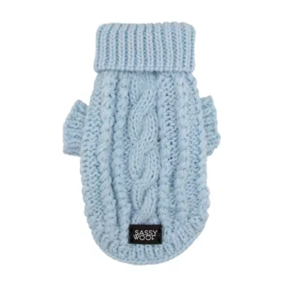 Sassy Woof Cable Knit Dog Sweater - Image 1