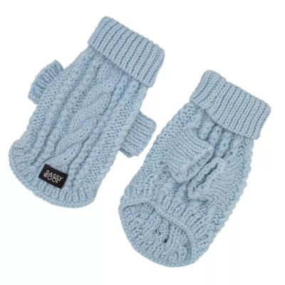 Sassy Woof Cable Knit Dog Sweater - Image 2