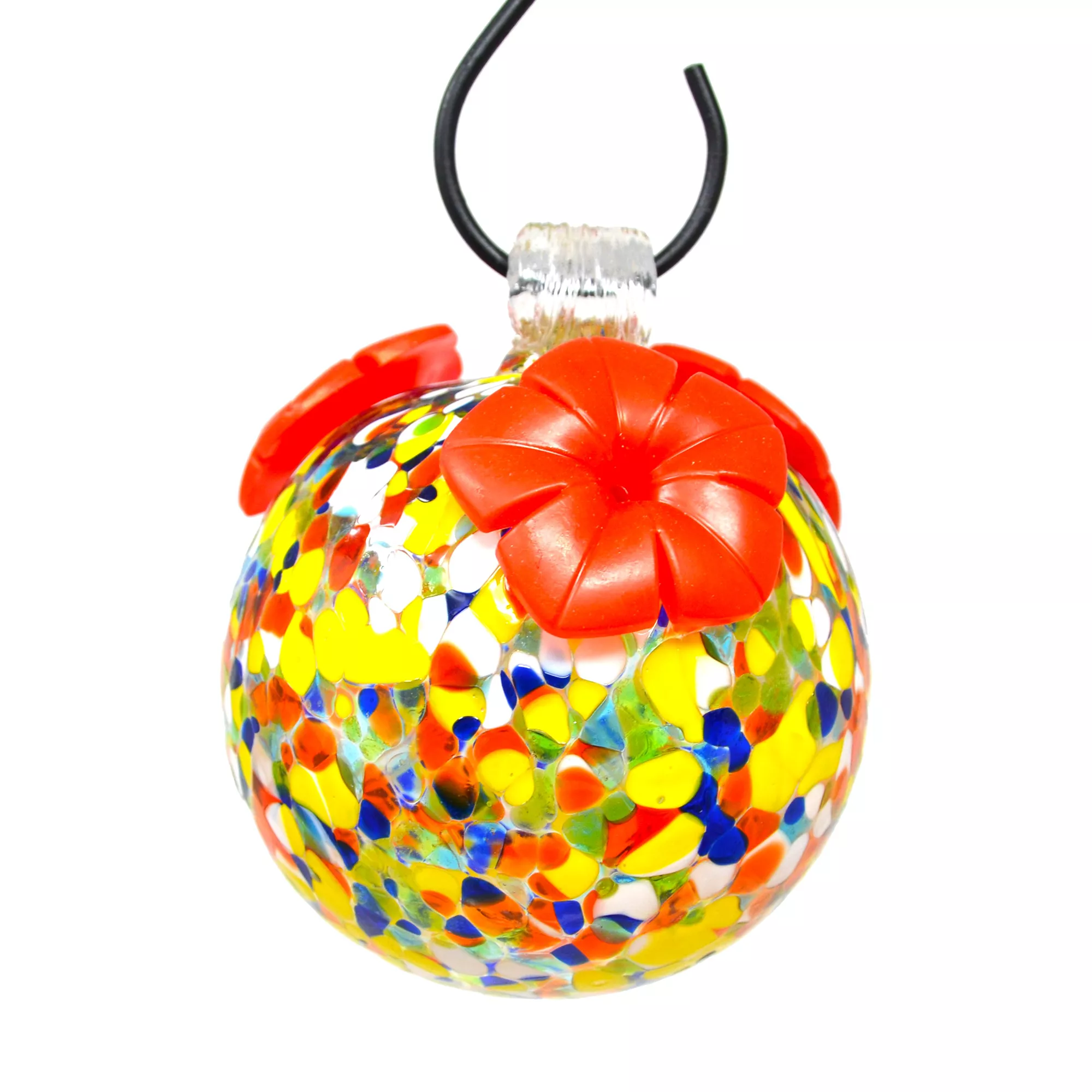 Gift Essentials Multi-Colored Glass Hummingbird Feeder