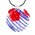 Gift Essentials Blue Stripes Glass Hummingbird Feeder image thumbnail 1