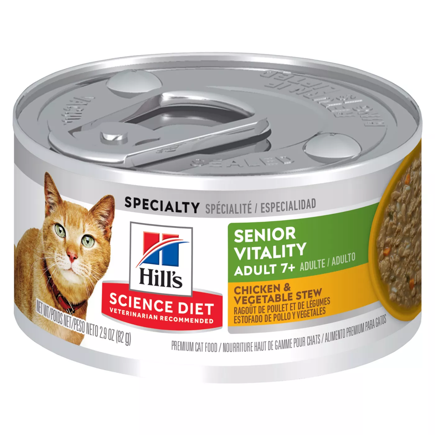 Hill s Science Diet Adult 7 Senior Vitality Cat Food Chicken Vegetable Stew