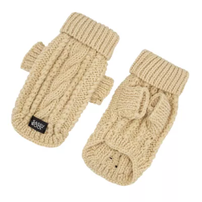 Product Sassy Woof Cable Knit Dog Sweater