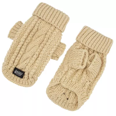Sassy Woof Cable Knit Dog Sweater - Image 2
