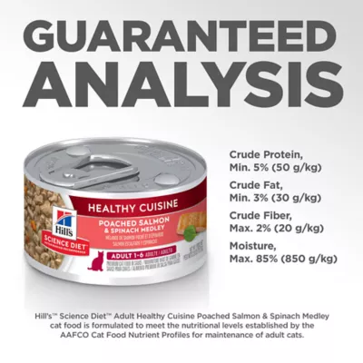 Product Hill's Science Diet Healthy Cuisine Cat Food - Salmon & Spinach Medley