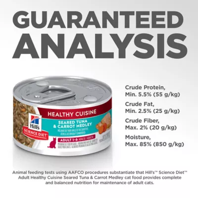 Product Hill's Science Diet Adult Healthy Cuisine Cat Food - Tuna & Carrot Medley