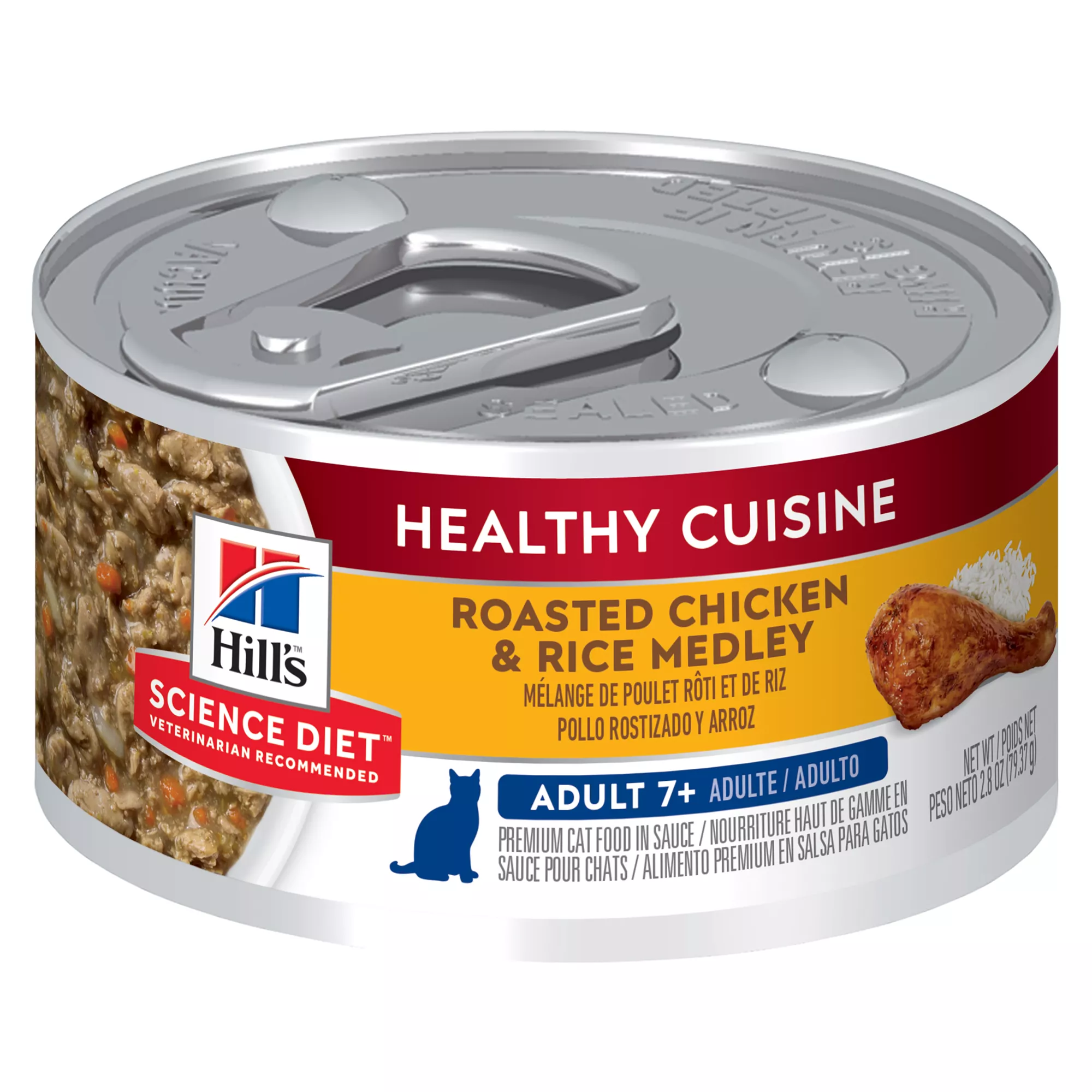 Hill's Science Diet Adult 7+ Healthy Cuisine Cat Food - Chicken & Rice Medley