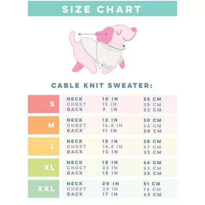 Sassy Woof Cable Knit Dog Sweater - Image 3