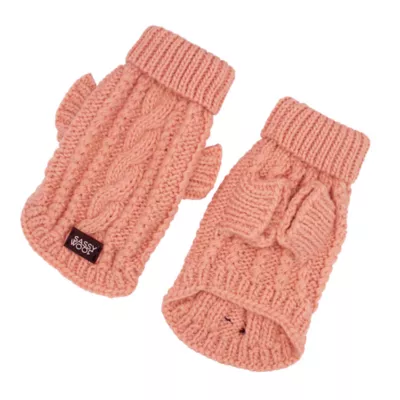 Sassy Woof Cable Knit Dog Sweater - Image 2