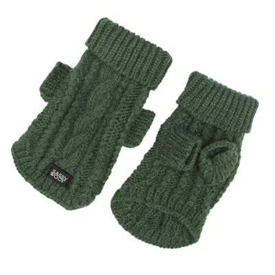 Sassy Woof Cable Knit Dog Sweater - Image 2