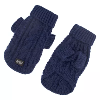 Sassy Woof Cable Knit Dog Sweater - Image 2