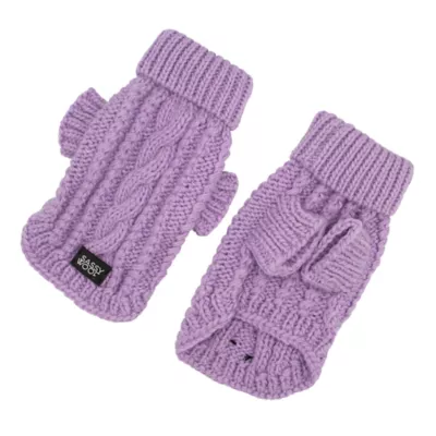 Sassy Woof Cable Knit Dog Sweater - Image 2
