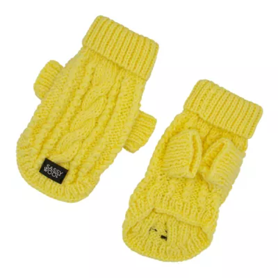 Sassy Woof Cable Knit Dog Sweater - Image 2