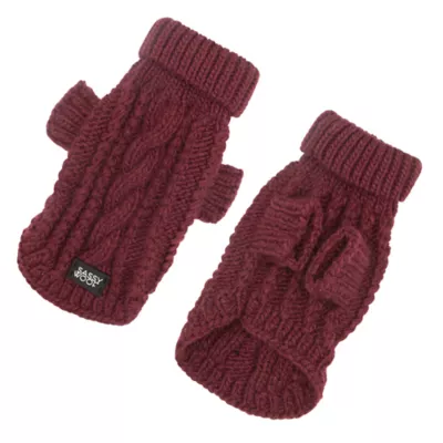 Sassy Woof Cable Knit Dog Sweater - Image 2