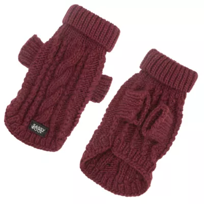 Sassy Woof Cable Knit Dog Sweater - Image 2