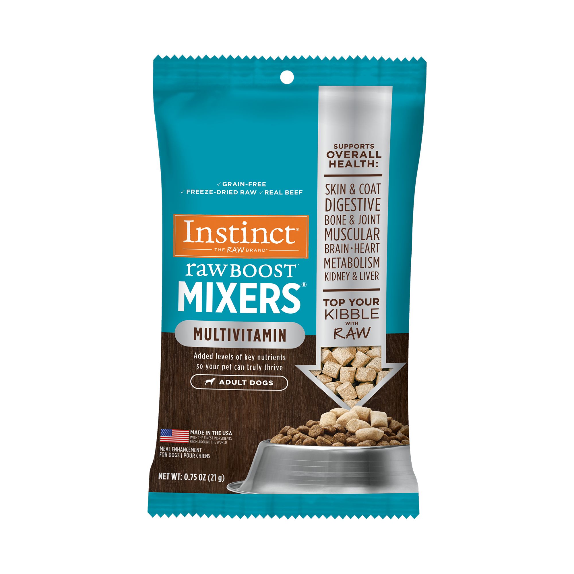 Instinct Freeze Dried Raw Boost Mixers Grain Free Multivitamin for Adult Dog Food Topper 0.75 oz